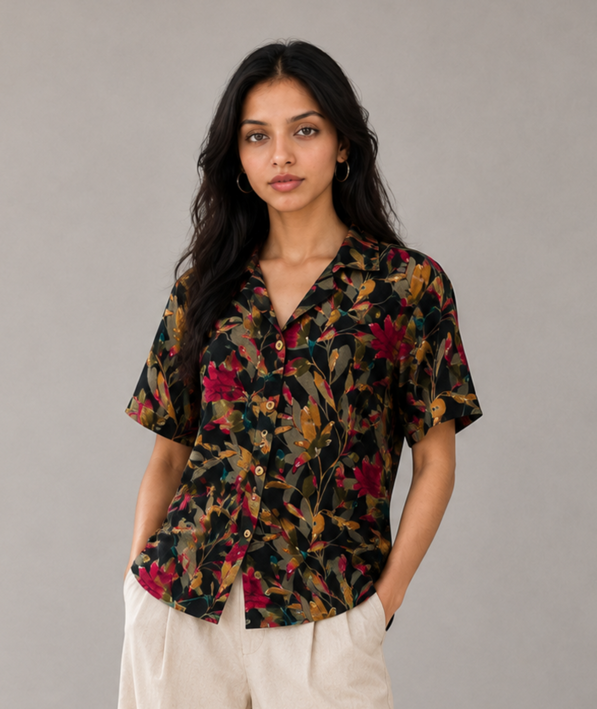Midnight Garden Cotton Unisex  Shirt