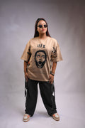 All Izz Well Oversized Beige T-Shirt