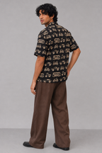 Retro Ride Regular Cotton Printed  Shirt