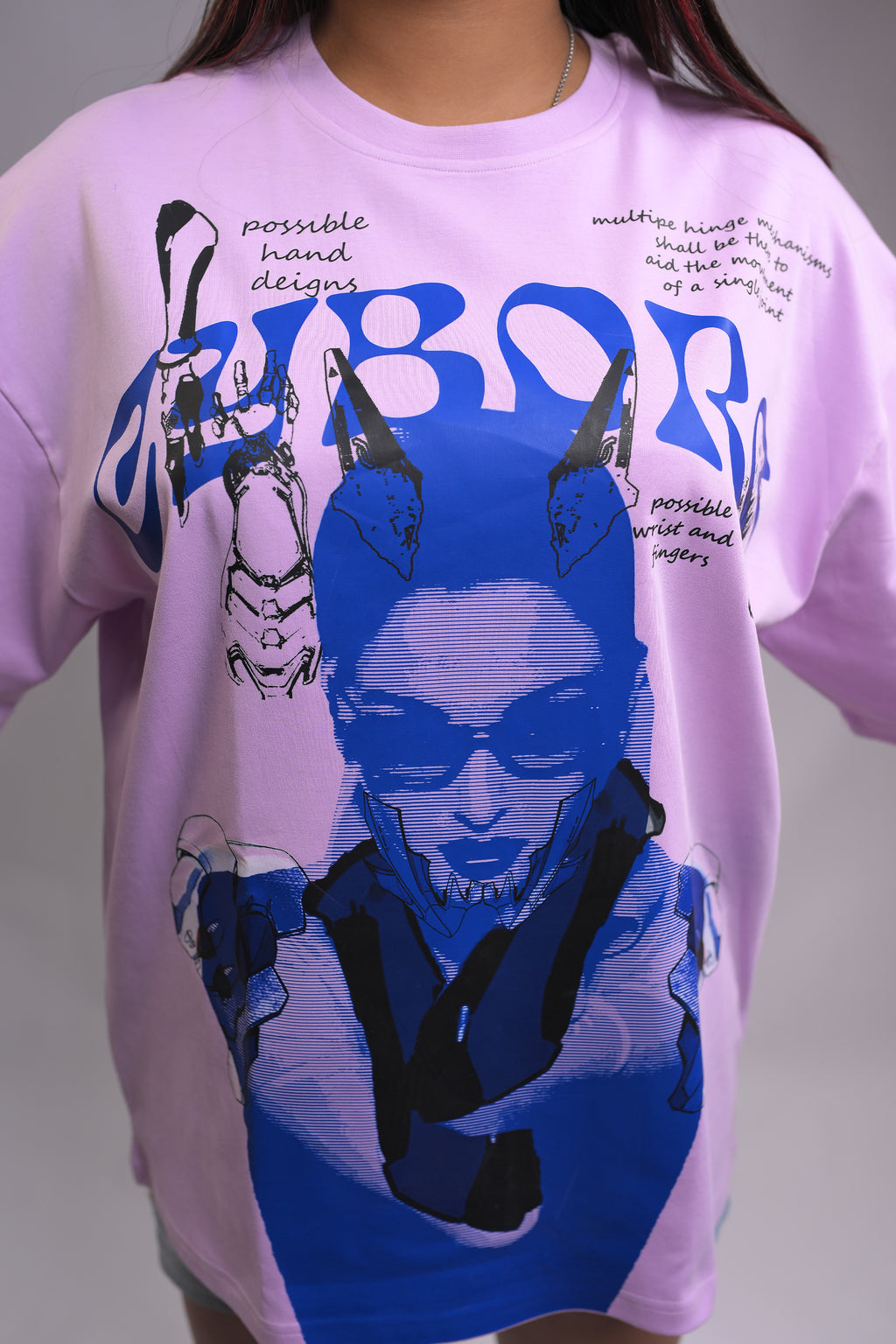Cyborg Aishwarya Oversized Lilac T-Shirt