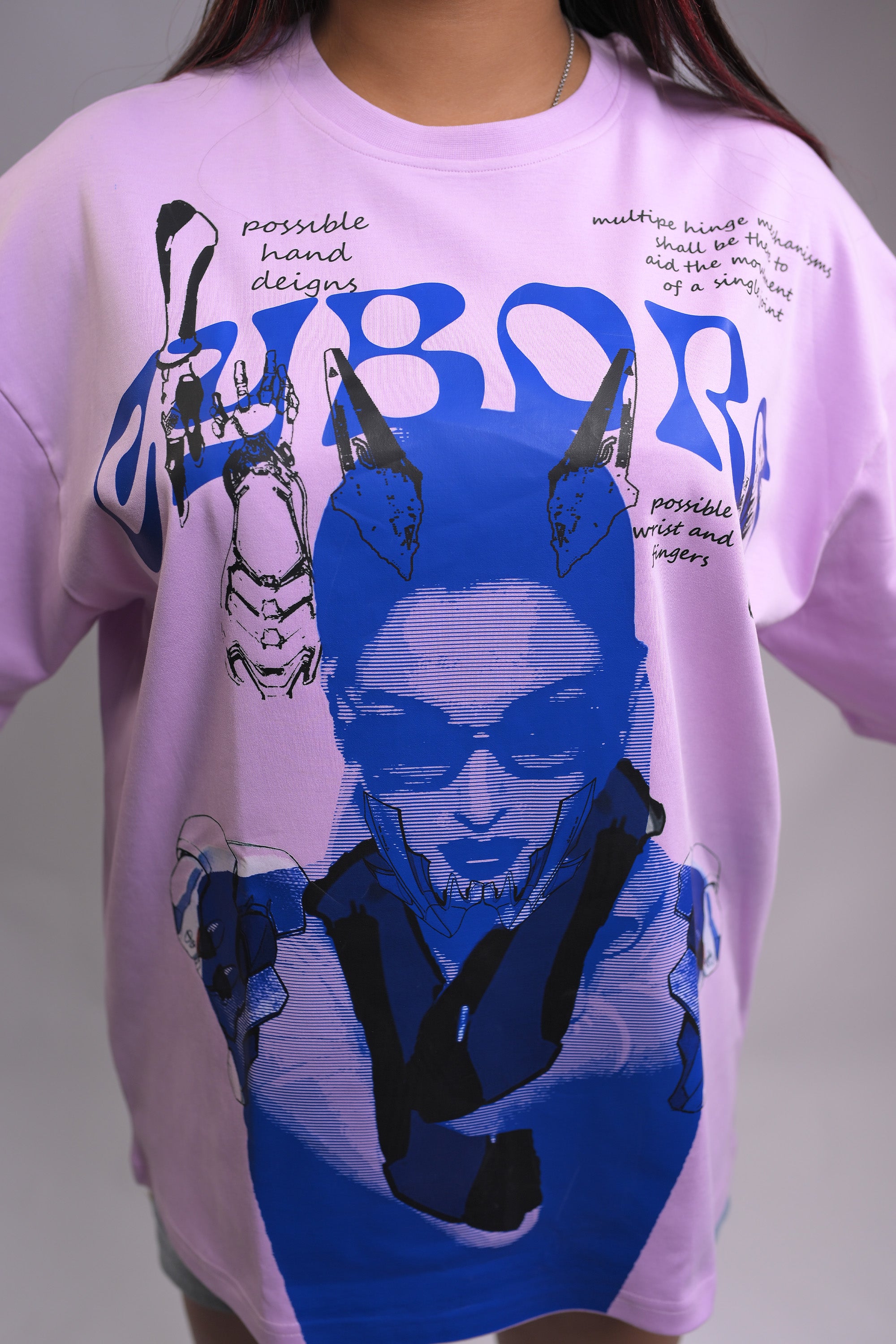 Cyborg Aishwarya Oversized Lilac T-Shirt