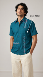 Teal Thread-line Shirt
