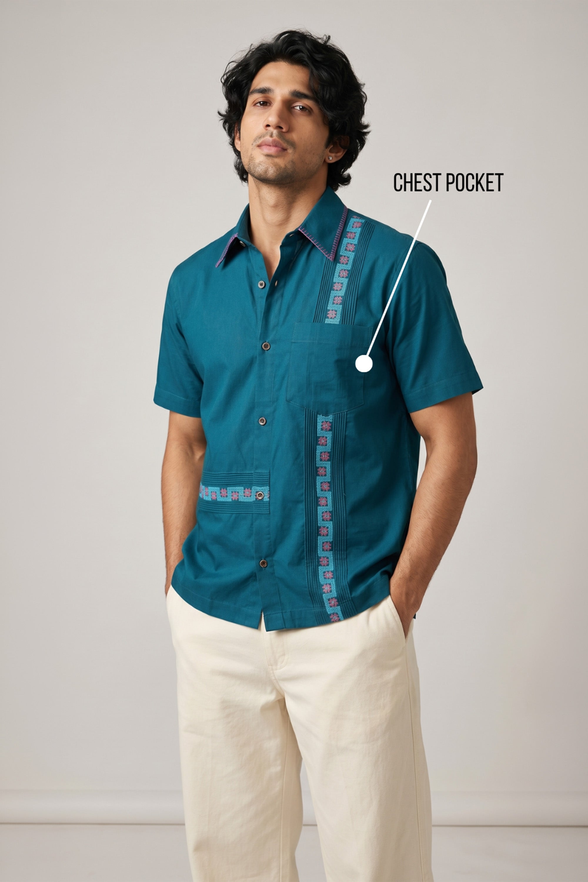 Teal Thread-line Shirt