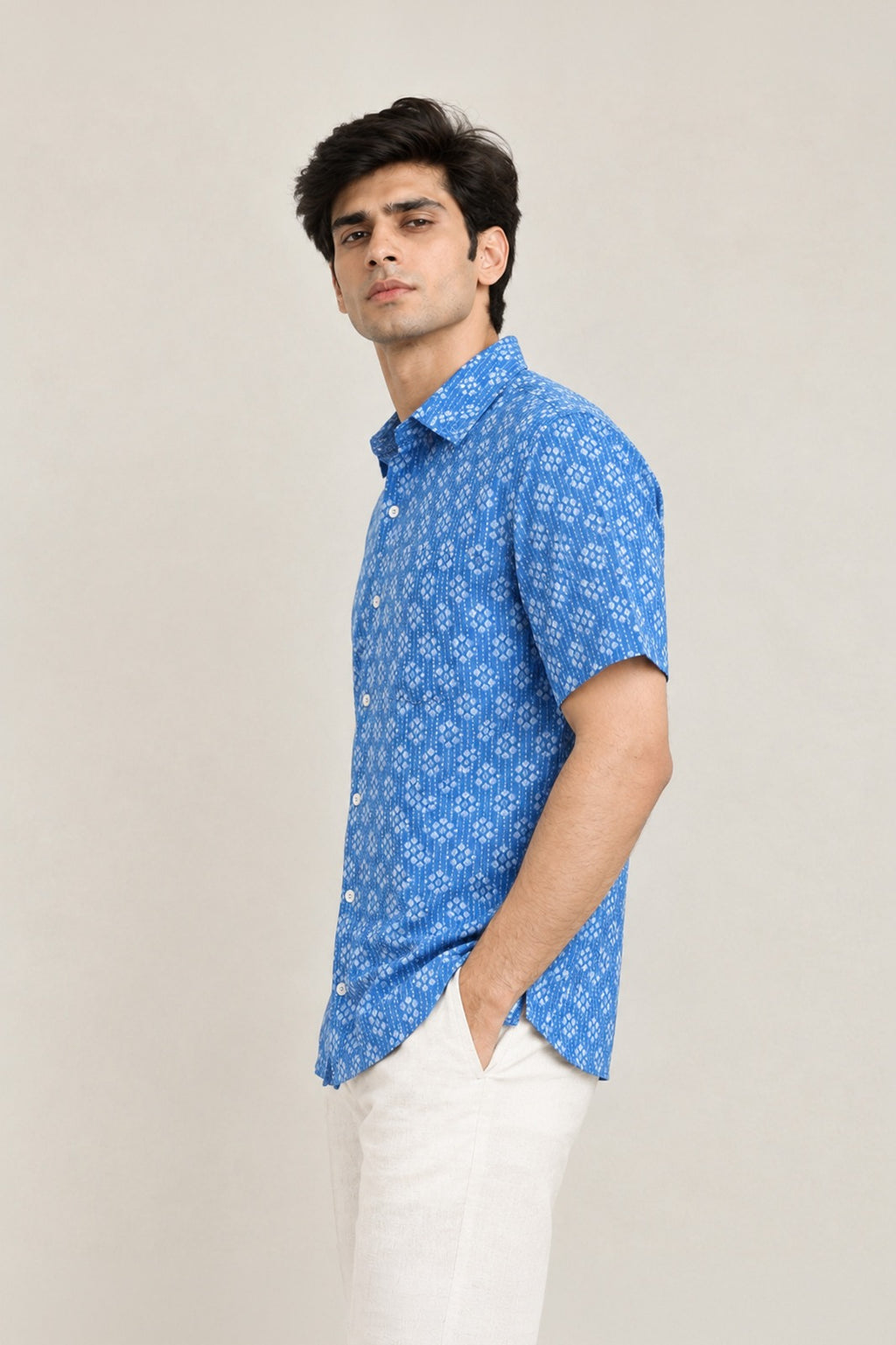 Neelrekha kantha Texture Shirt