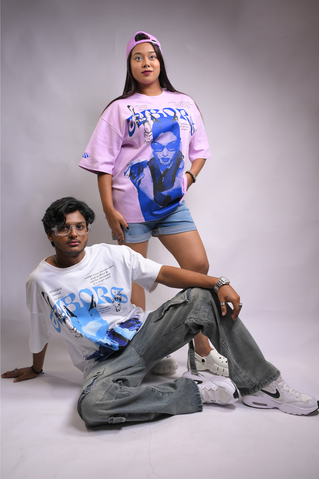 Cyborg Aishwarya Oversized Lilac T-Shirt