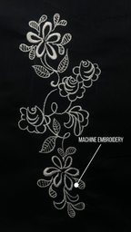 Ripple Line Embroidery Shirt