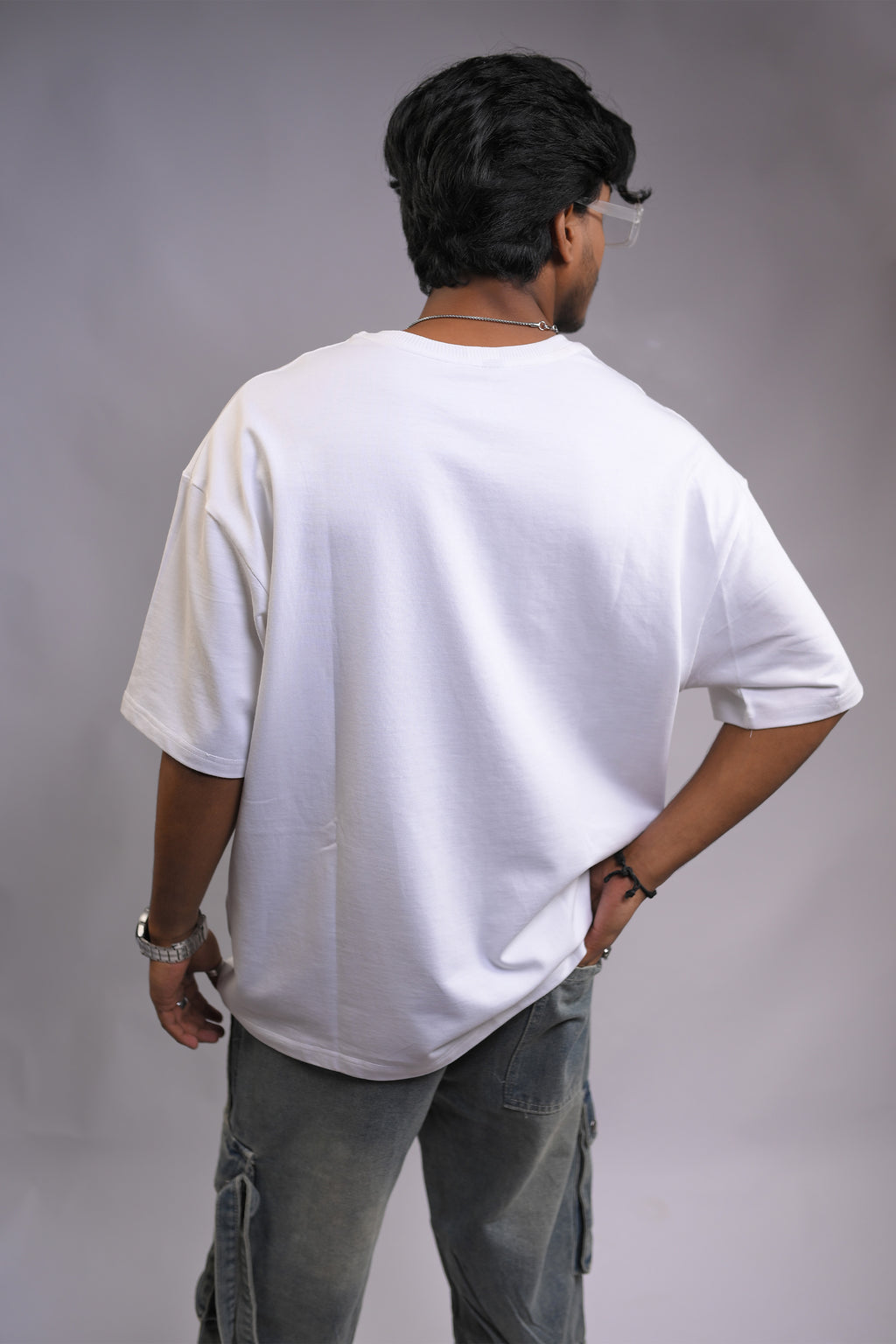 Cyborg Aishwarya Oversized White T-Shirt