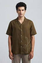 Patra Kantha Hand Embroidery Linen Shirt
