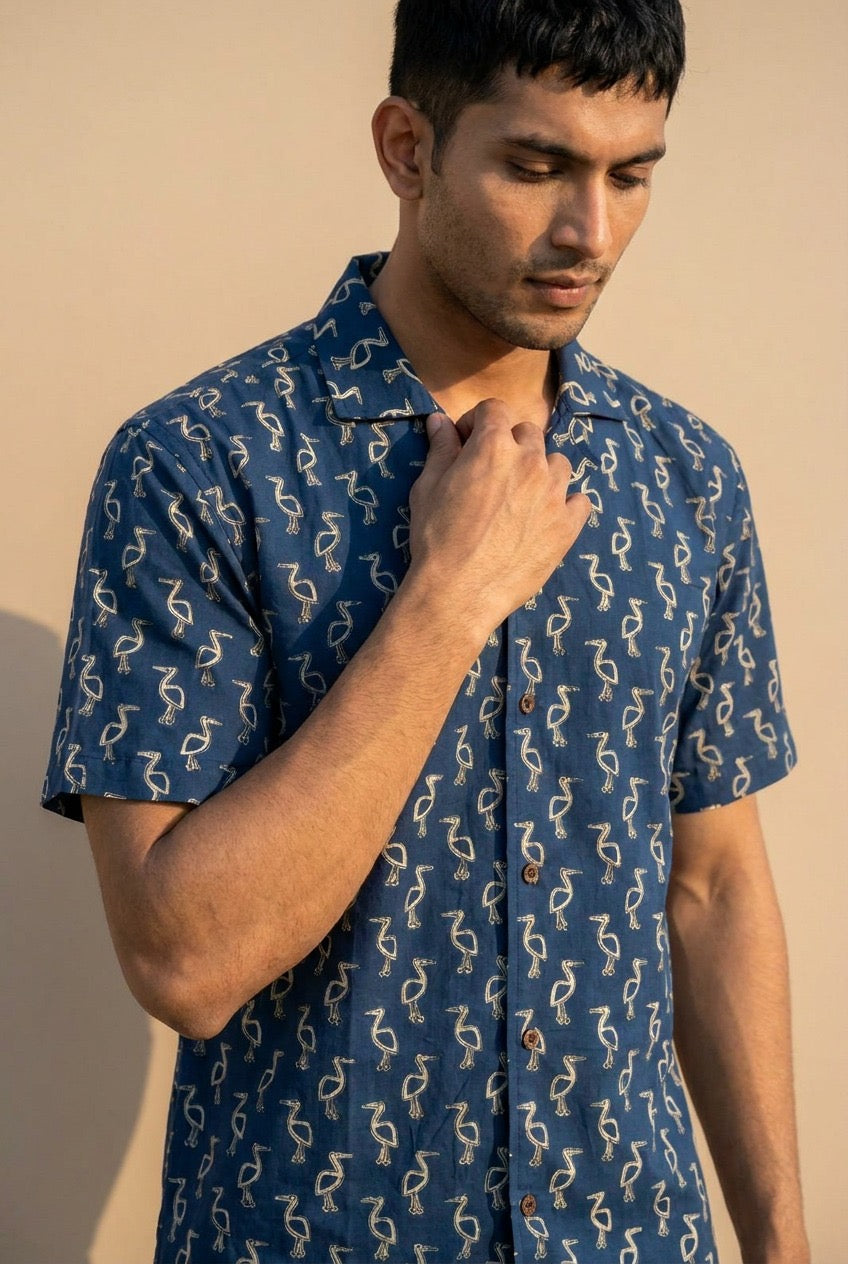 Flamingo Block Printed Shirt