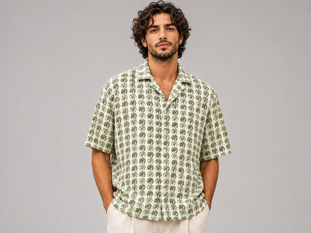 Elephant Parade Block Printed Shirt