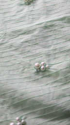 Pearl Pintuck Side-Tie  Mint Bib