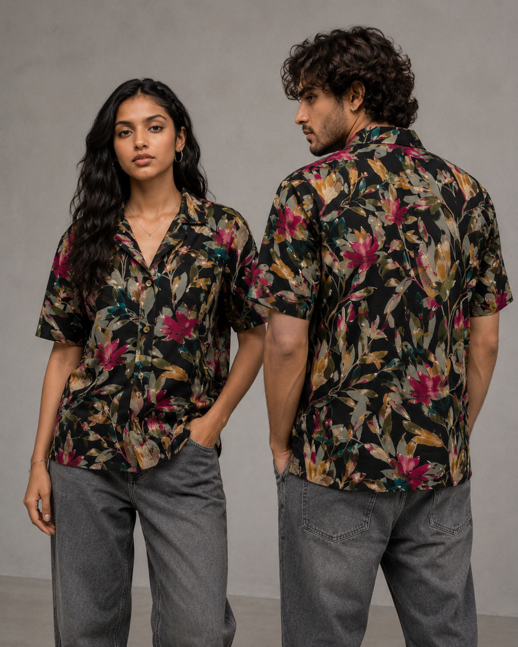 Midnight Garden Cotton Unisex Shirt
