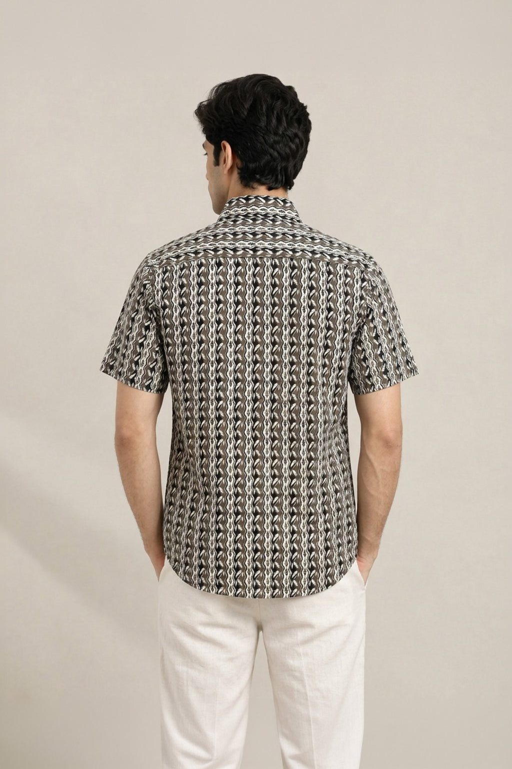 Leaf & Line Printed Shirt