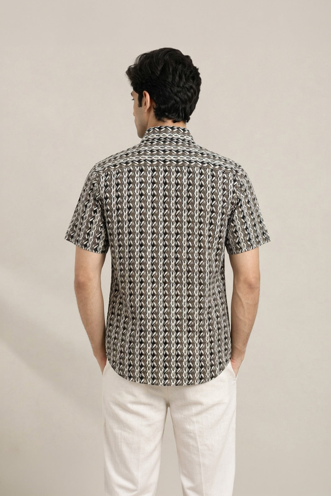 Leaf & Line Printed Shirt