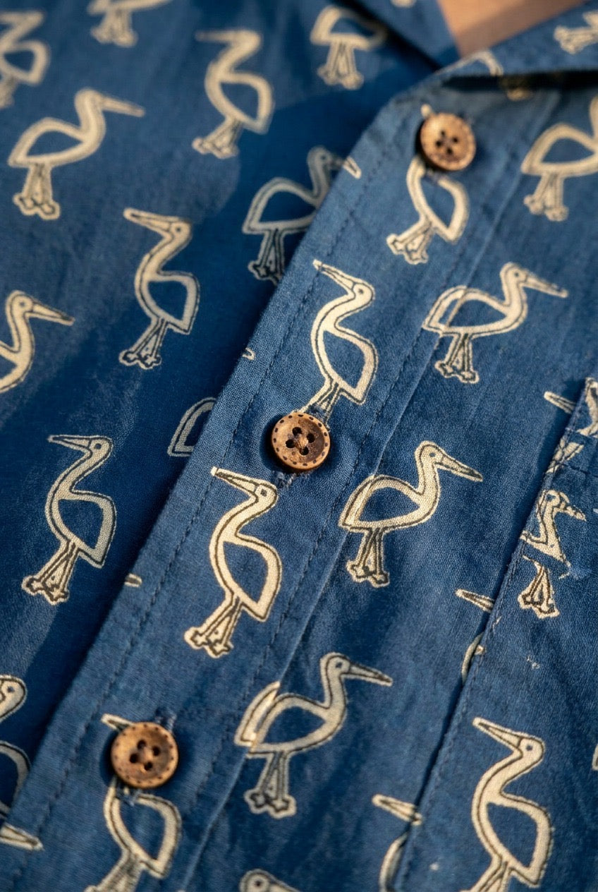 Flamingo Block Printed Shirt