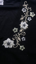Floral Embroidery Corduroy Vest