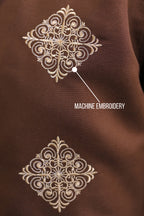 The Umber Embroidered Regular Unisex Shirt
