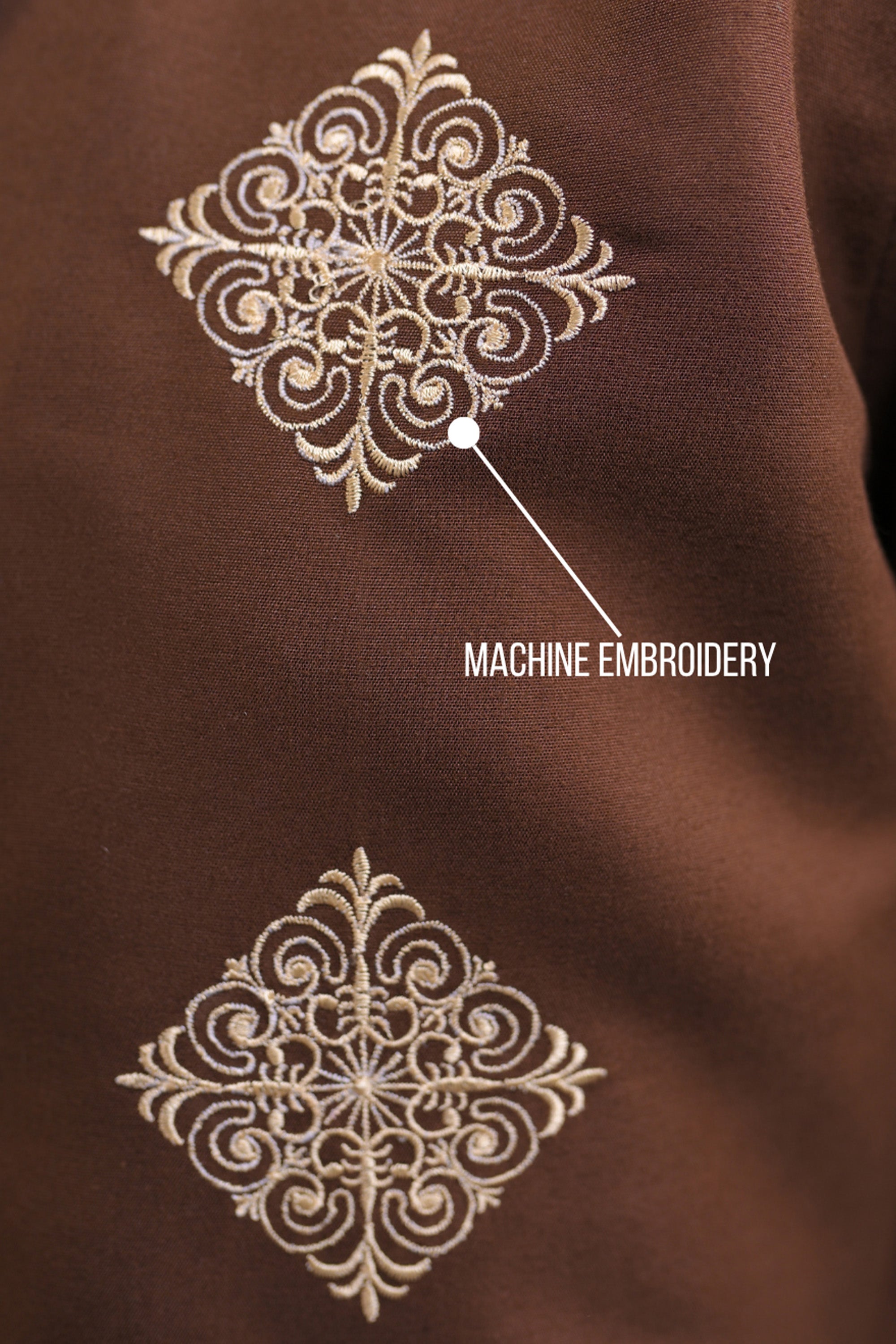 The Umber Embroidered Regular Unisex Shirt