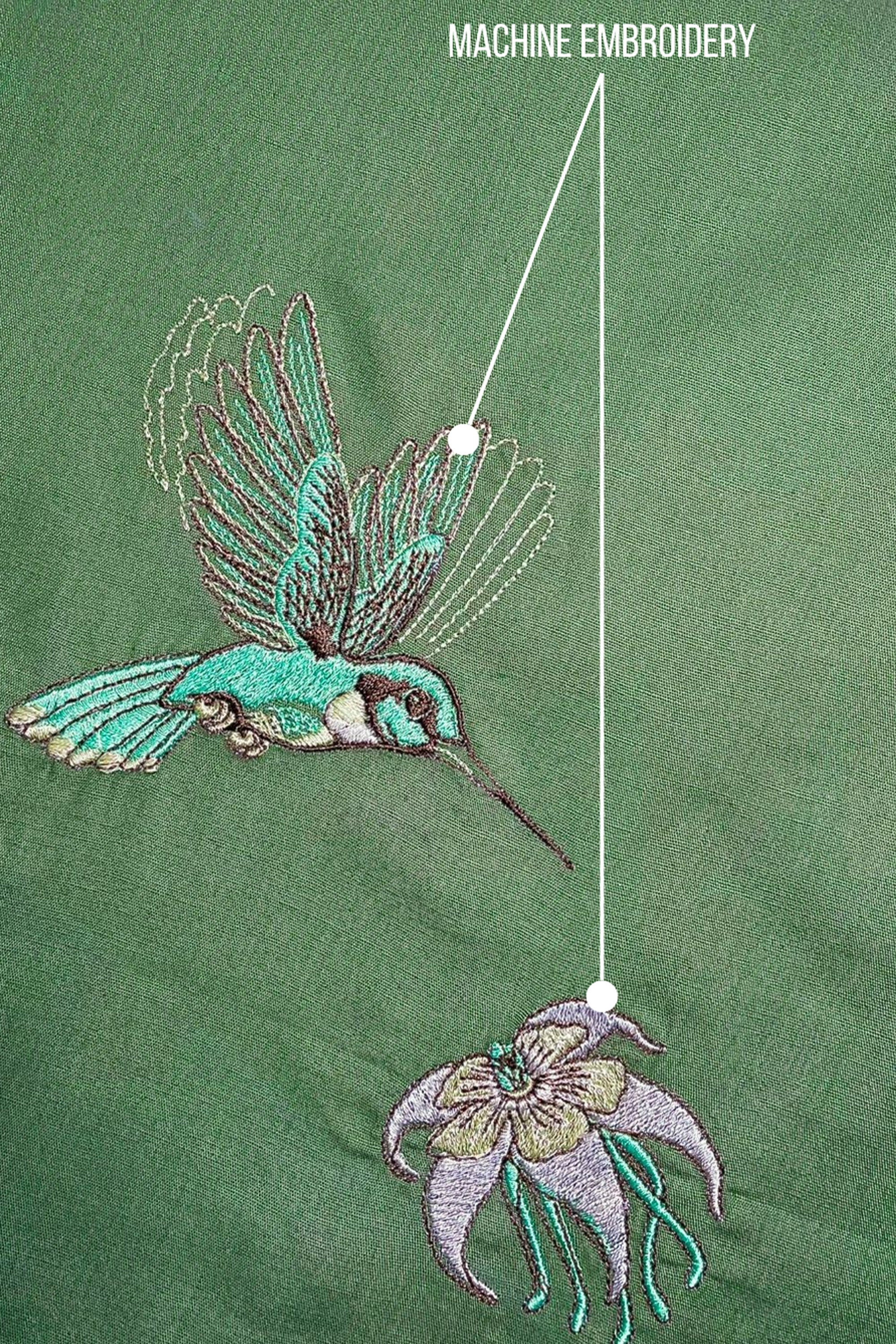 The Hummingbird Embroidery Shirt