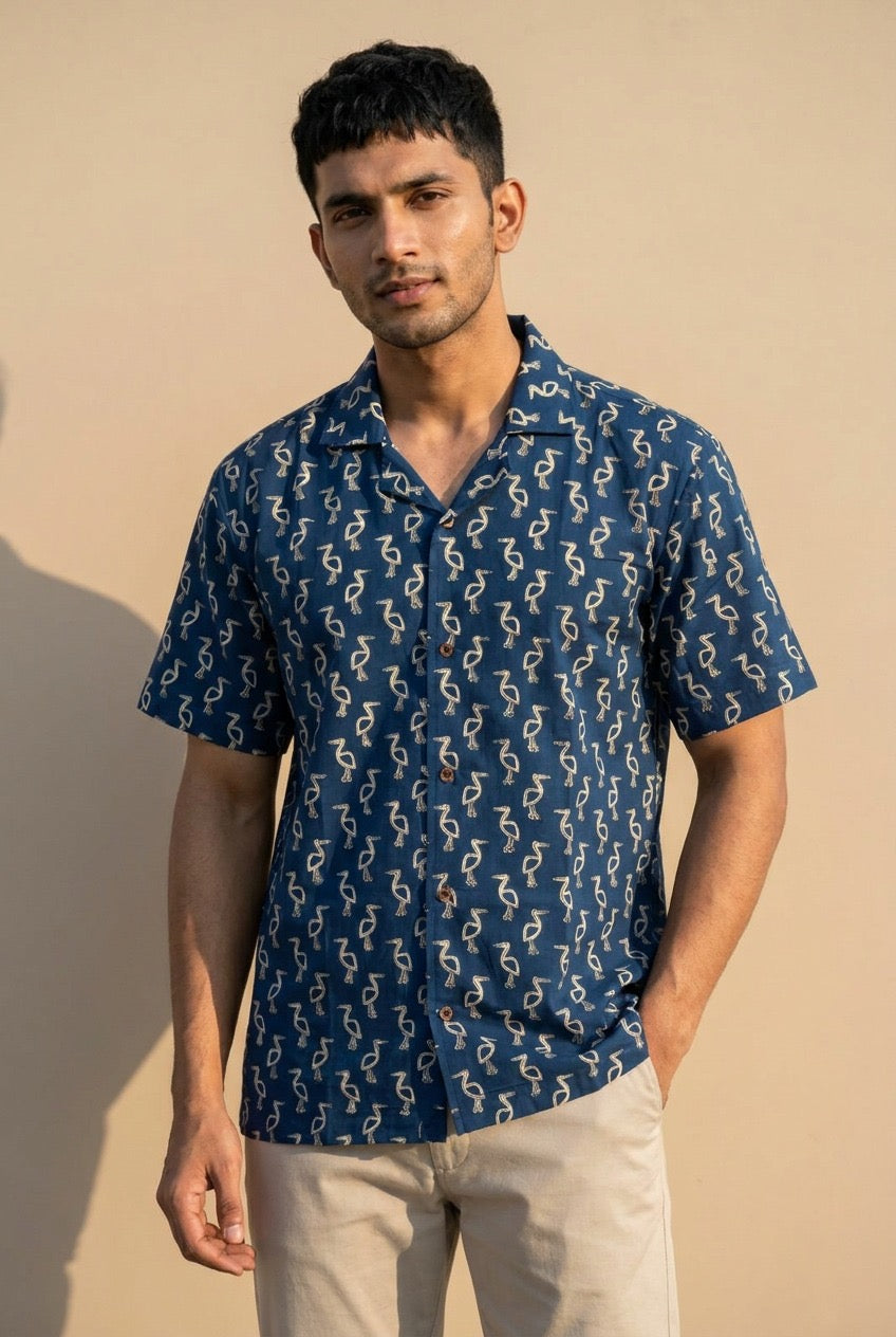 Flamingo Block Printed Shirt