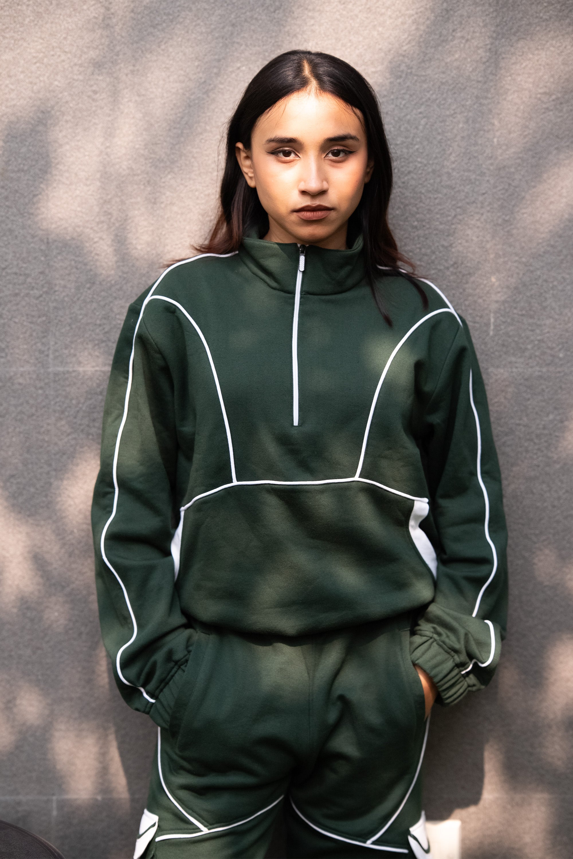 Veridian Piping Quarter-Zip Pullover
