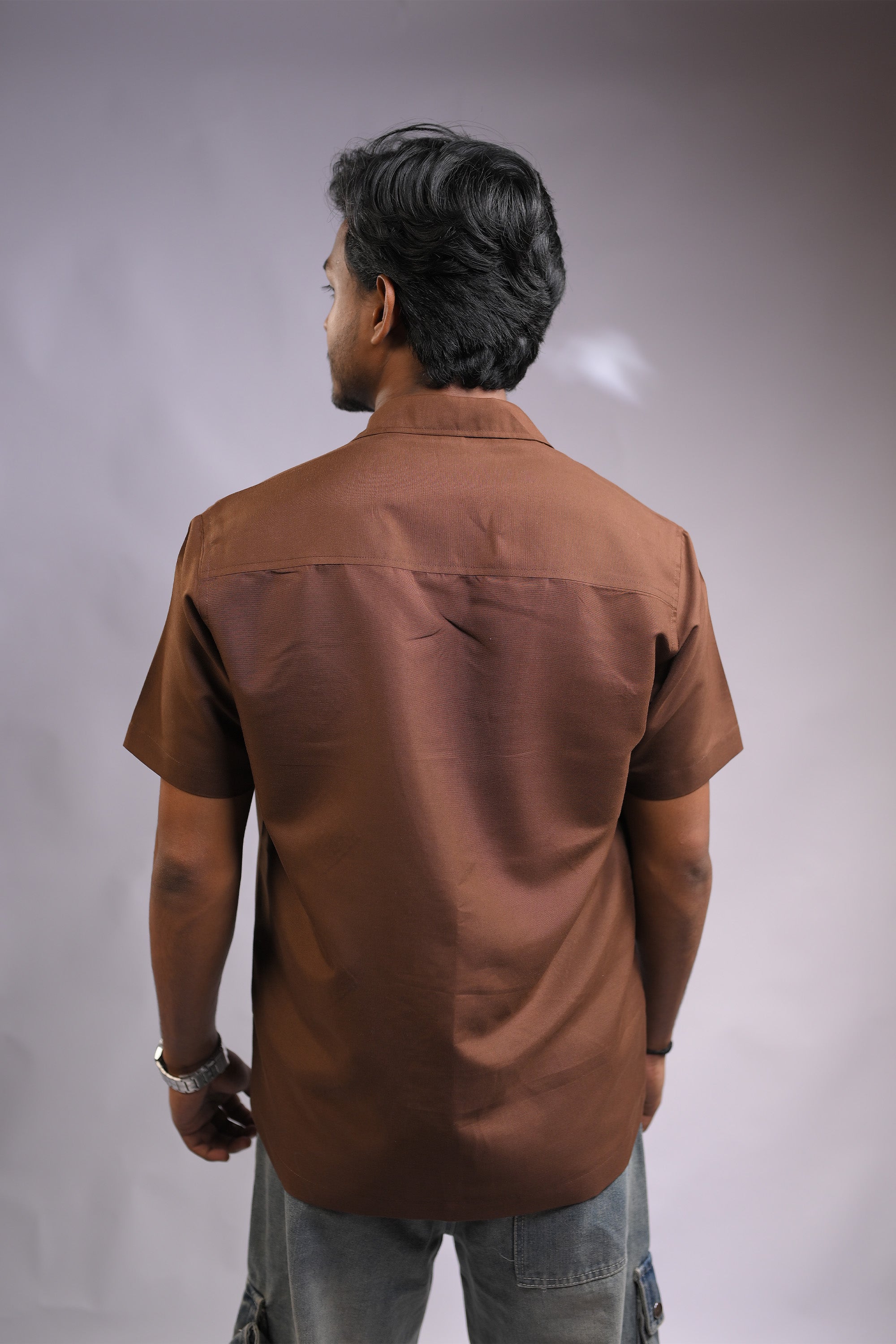 The Umber Embroidered Regular Unisex Shirt