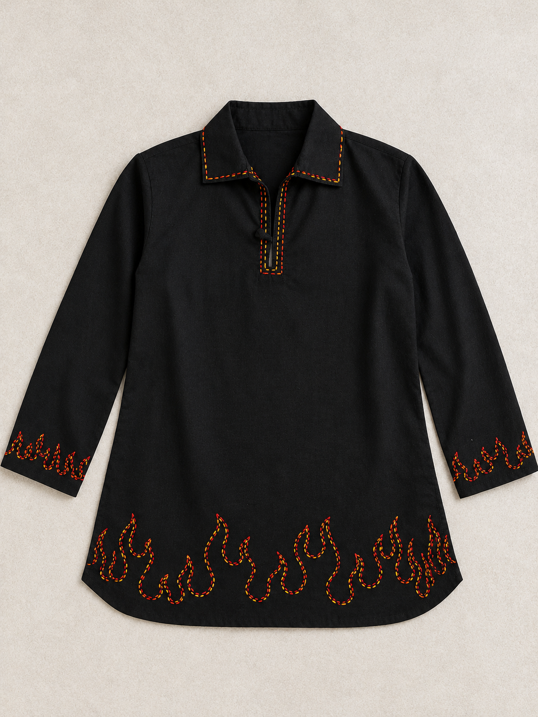 Agni Kantha Embroidery Short Kurta