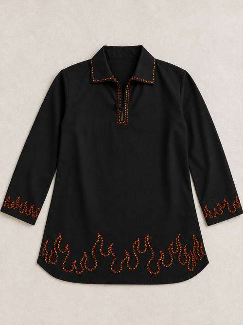 Agni Kantha Embroidery Short Kurta