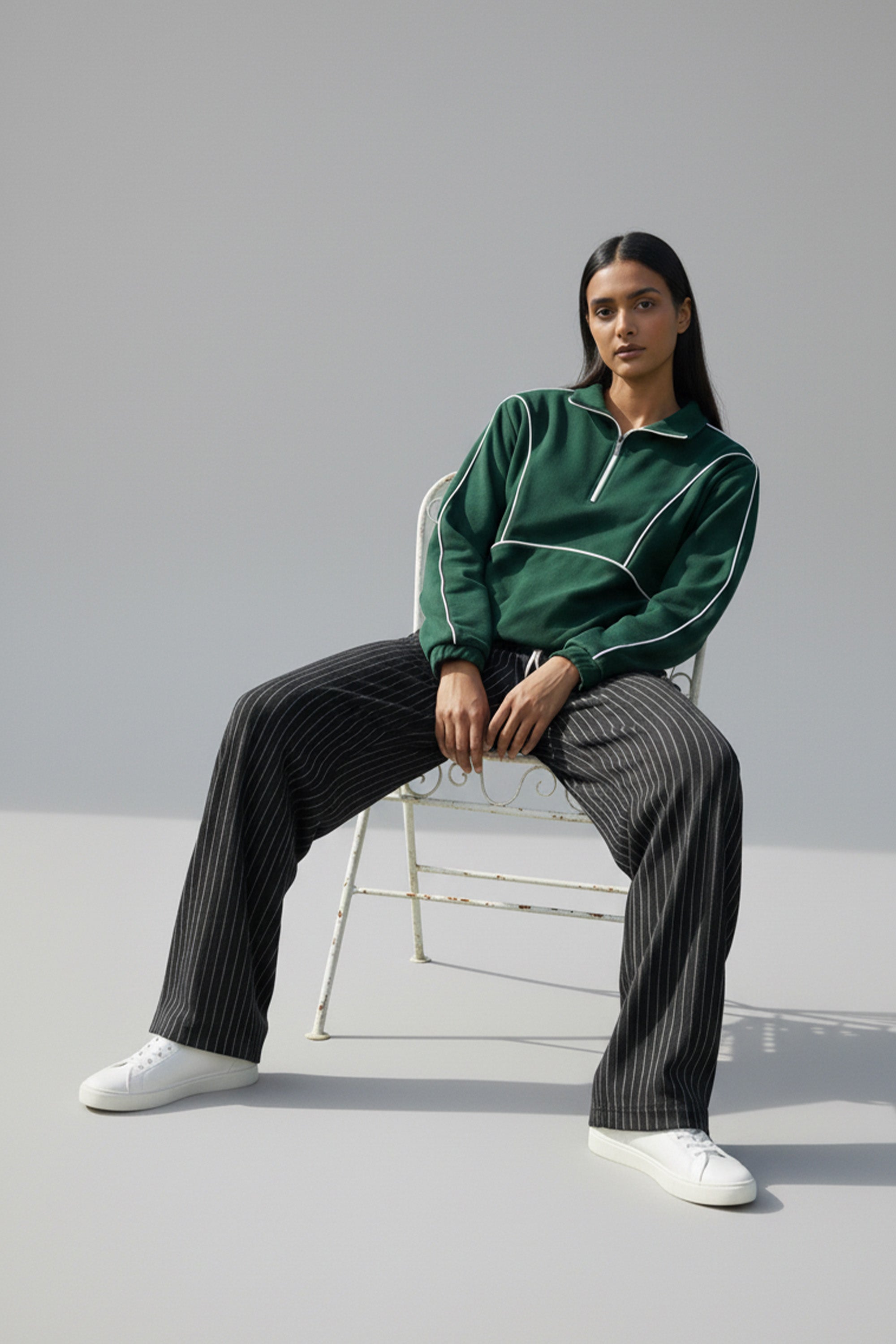 Veridian Piping Quarter-Zip Pullover
