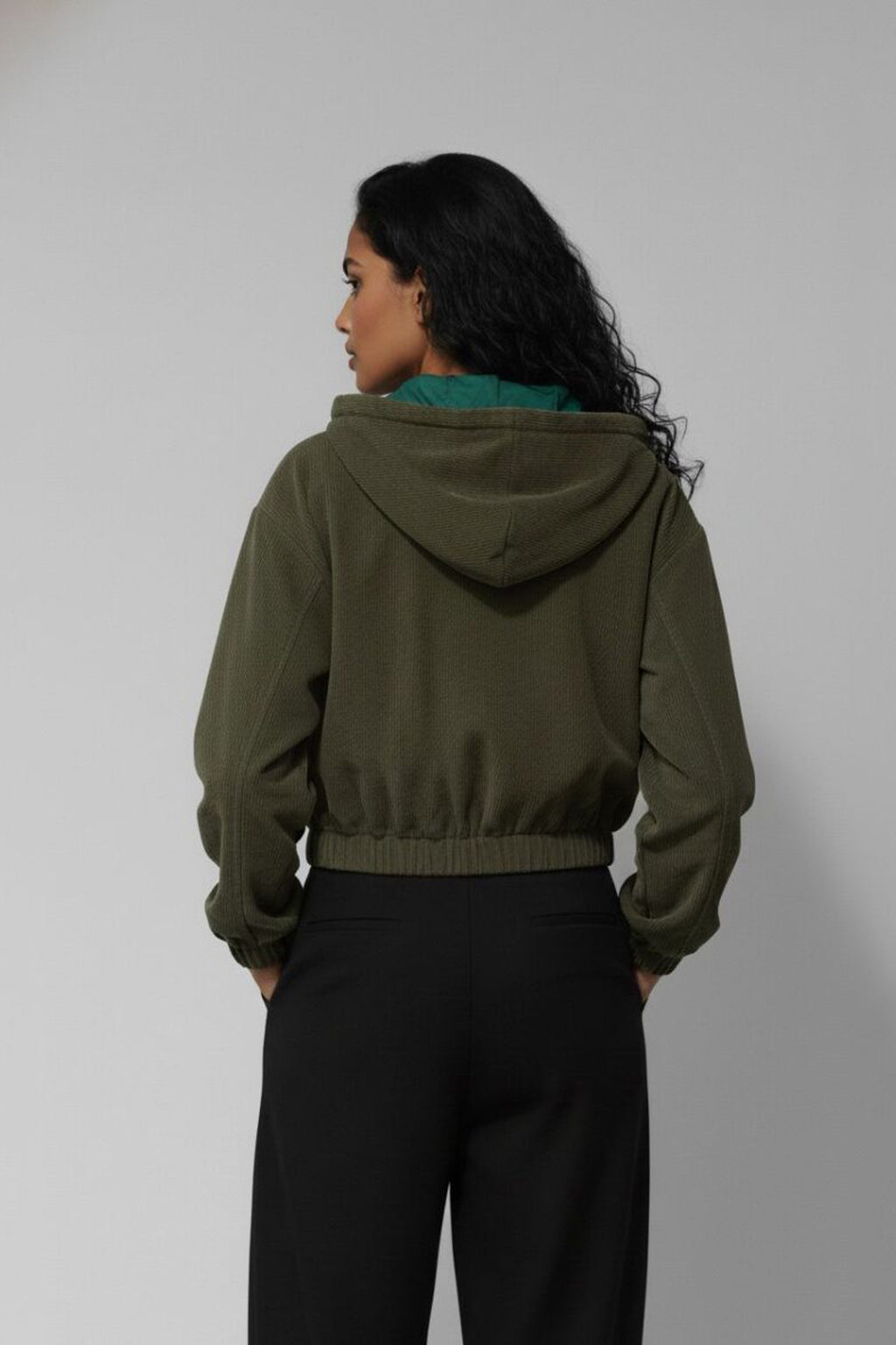 Cordo Cut Olive Green Jacket