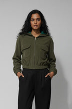 Cordo Cut Olive Green Jacket