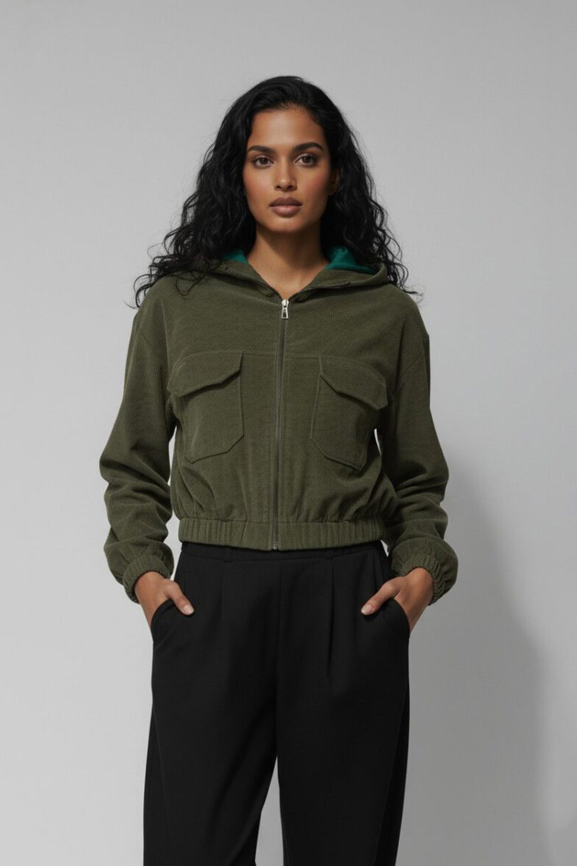 Cordo Cut Olive Green Jacket