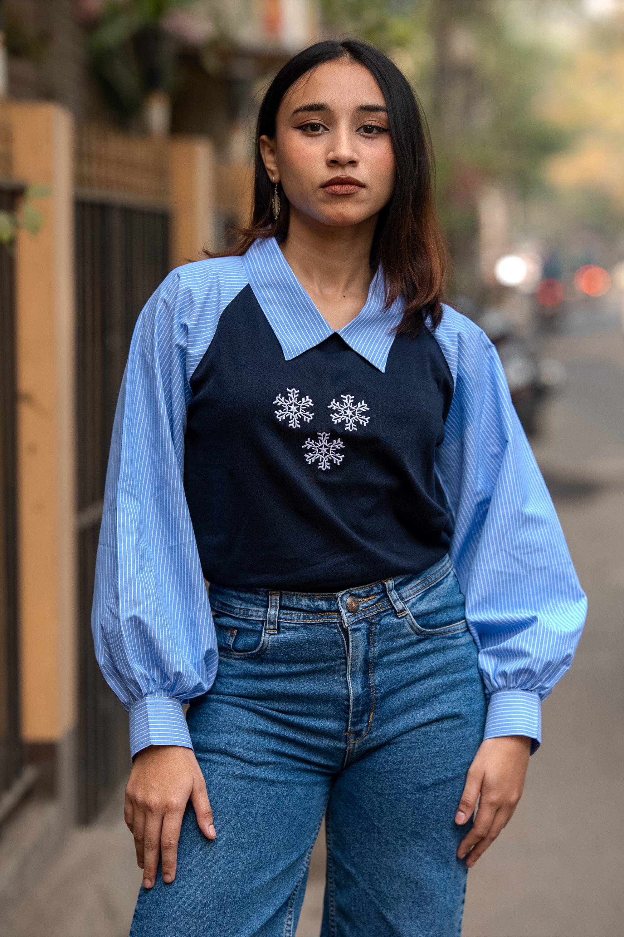 Snow-Flake Bishop Top