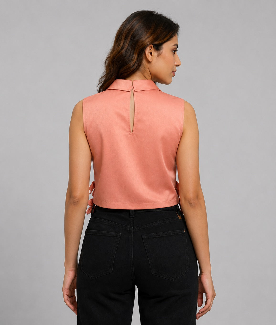 Floral Élan Coral Pink Top