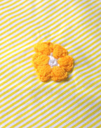 Yellow tie-up lace top