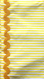 Yellow tie-up lace top