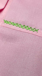 Rose Whisper Embroidery  Crop Shirt