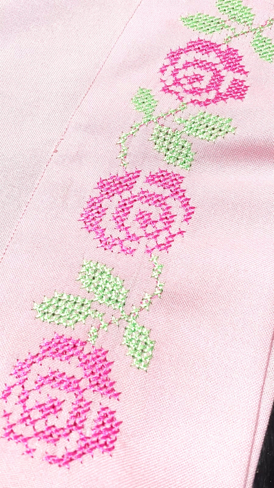 Rose Whisper Embroidery  Crop Shirt (Copy)