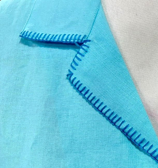 Seabreeze Pearl Hand Embroidery Shirt