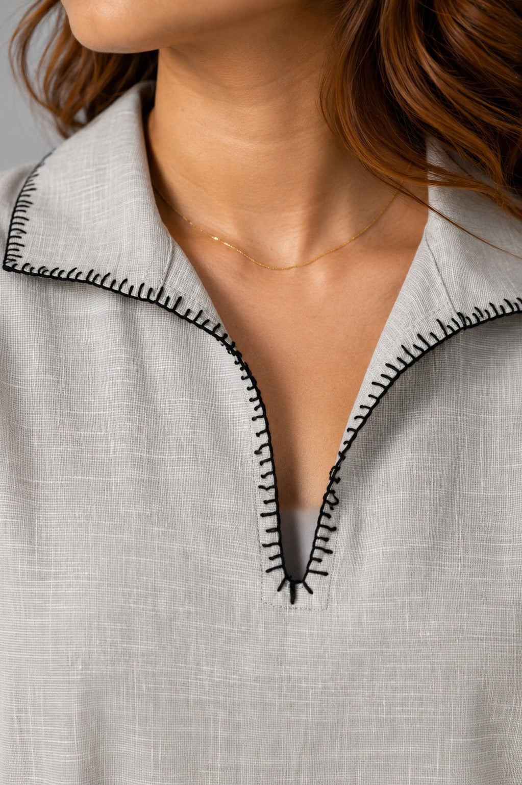 IGreyline Linen Hand-Stitch Women's Short  Tunic