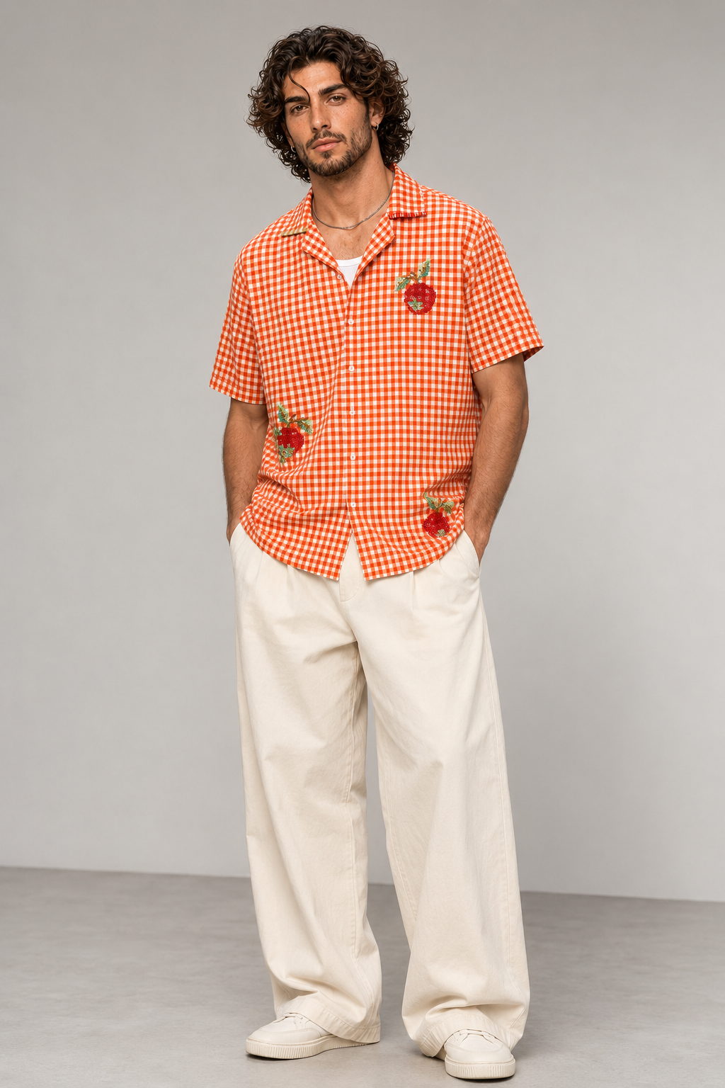 The Gingham Orchard Embroidery Shirt