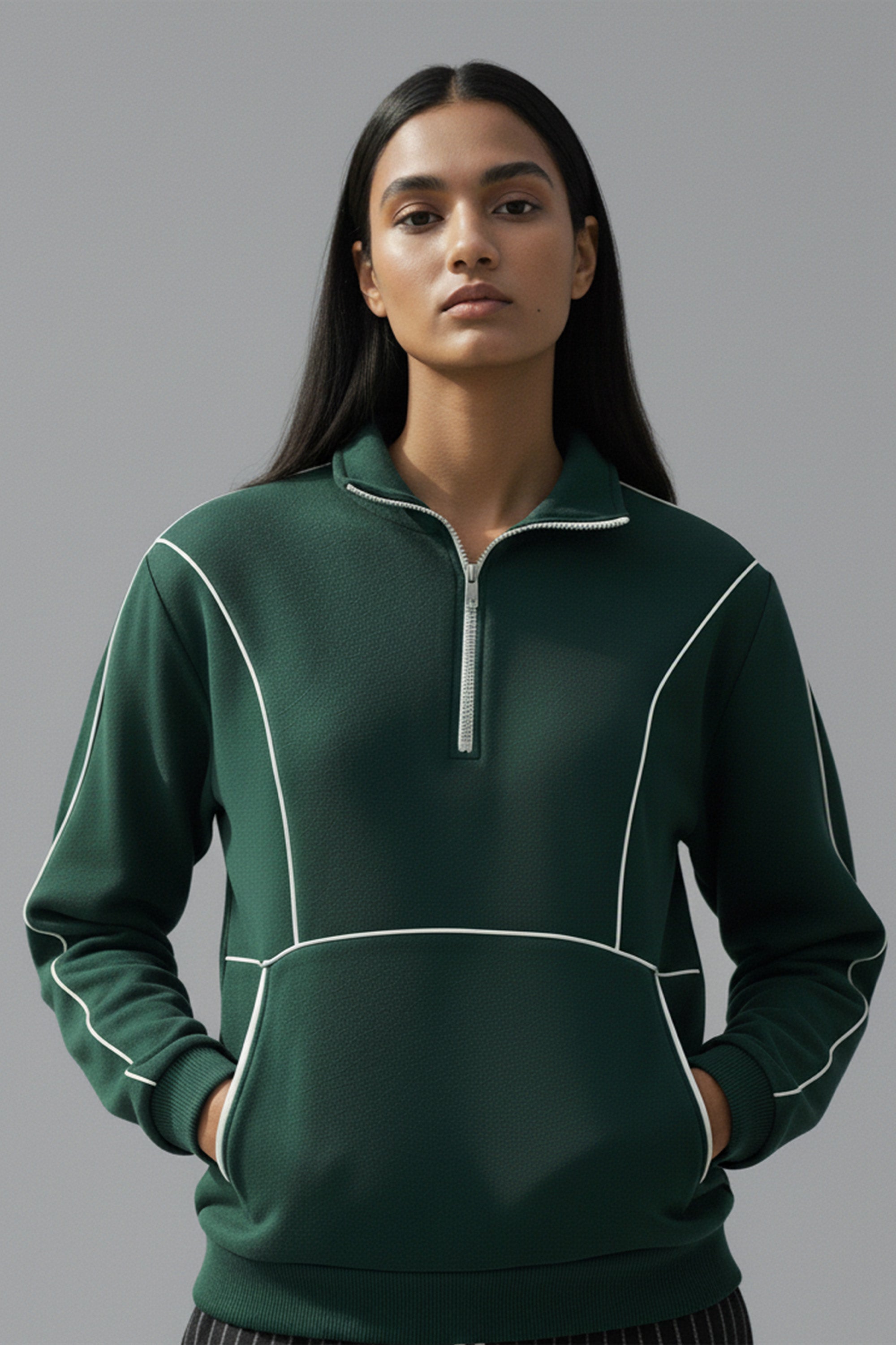 Veridian Piping Quarter-Zip Pullover