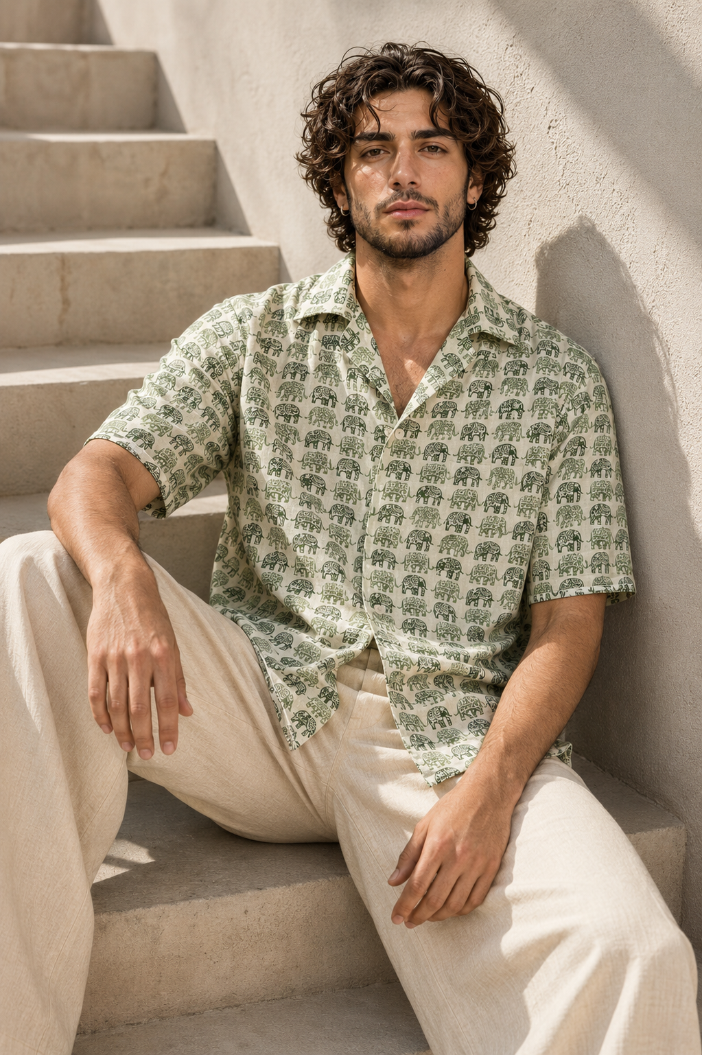 Elephant Parade Block Printed Shirt