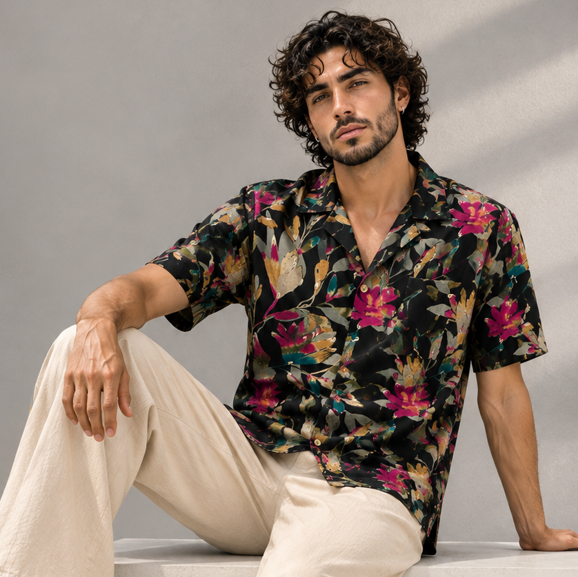 Midnight Garden Cotton Unisex Shirt