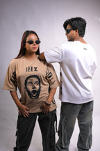 All Izz Well Oversized Beige T-Shirt