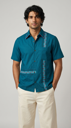 Teal Thread-line Shirt