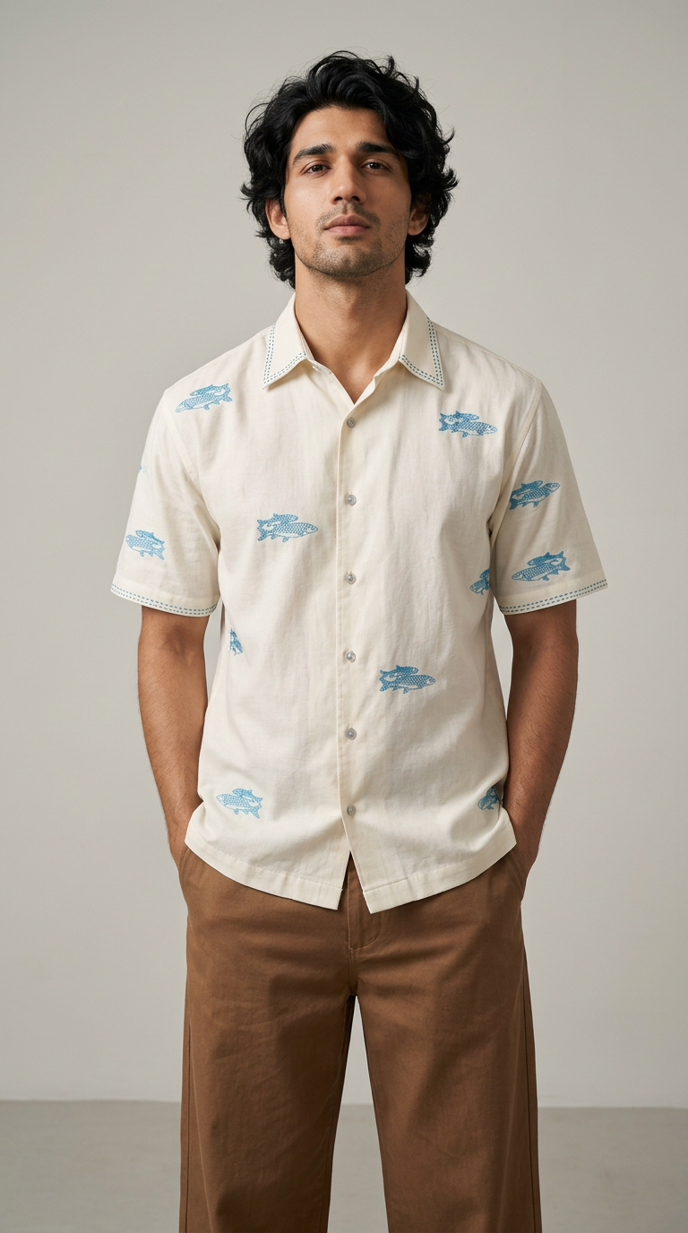The River Song Embroidery Shirt
