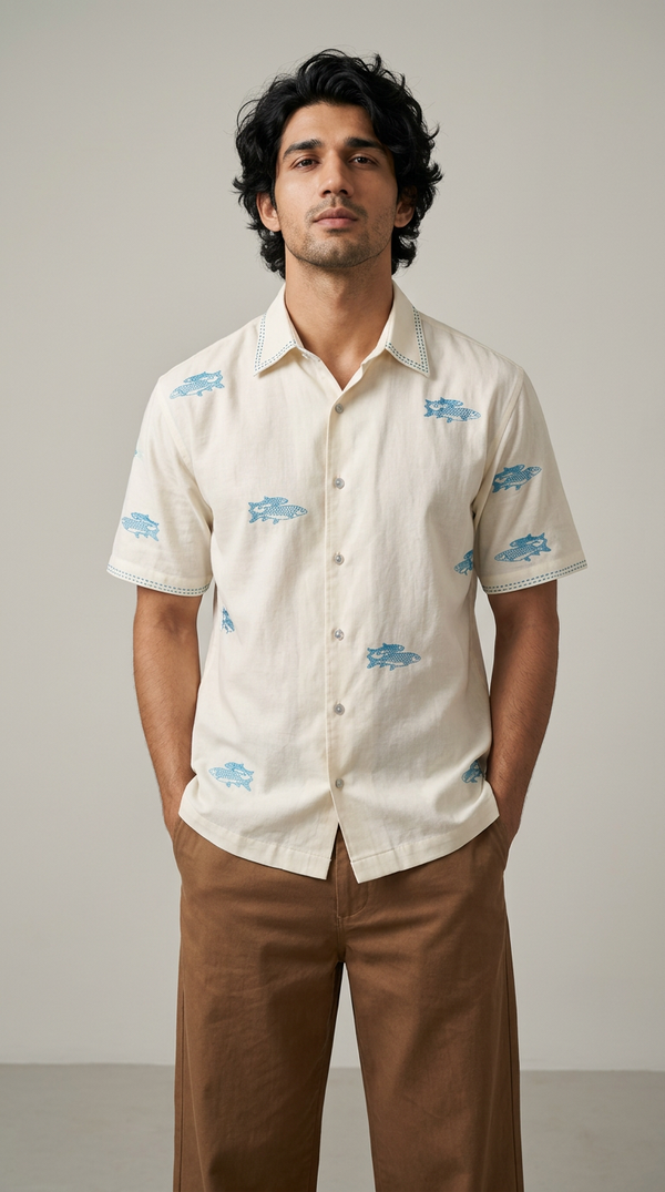 The River Song Embroidery Shirt