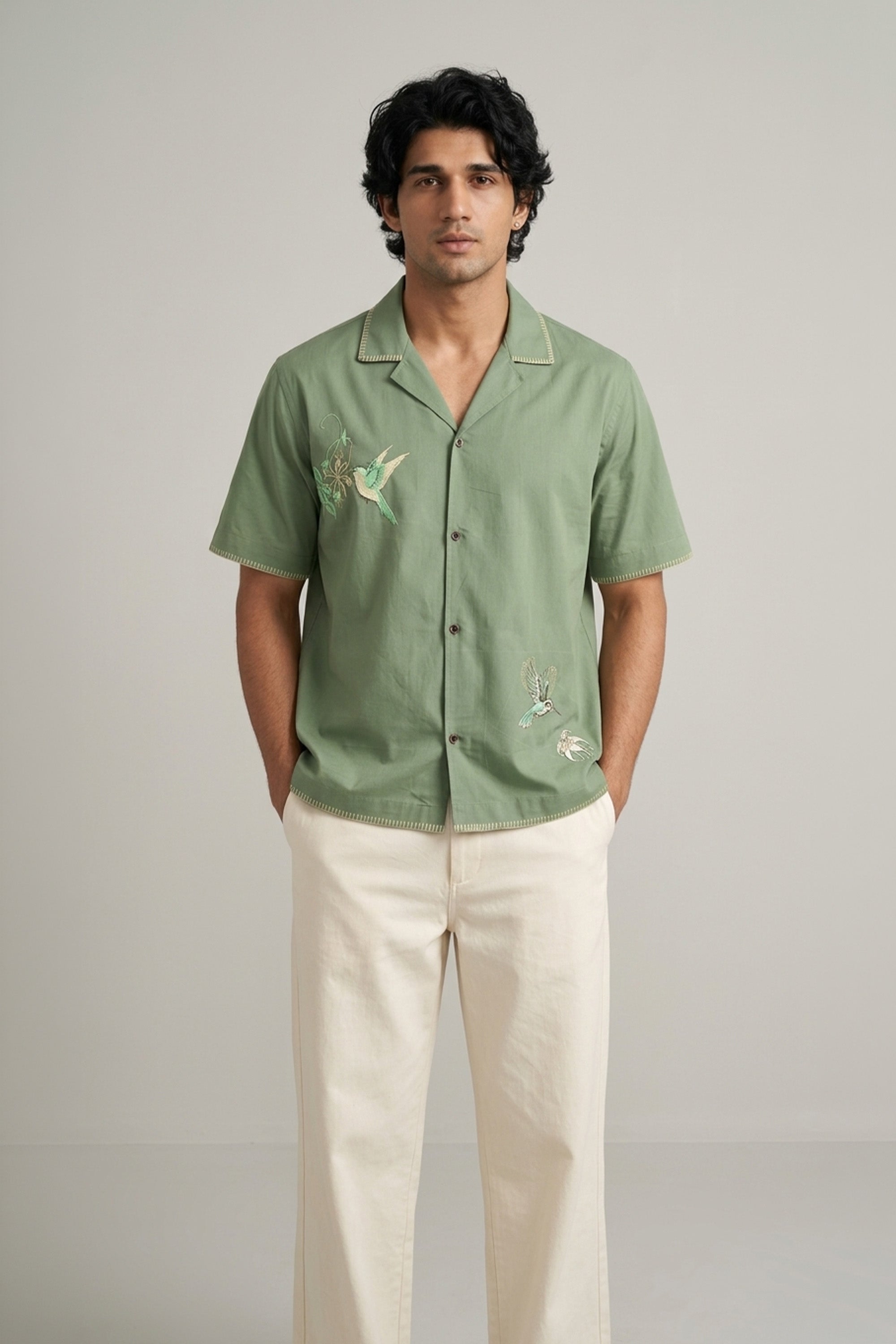 The Hummingbird Embroidery Shirt