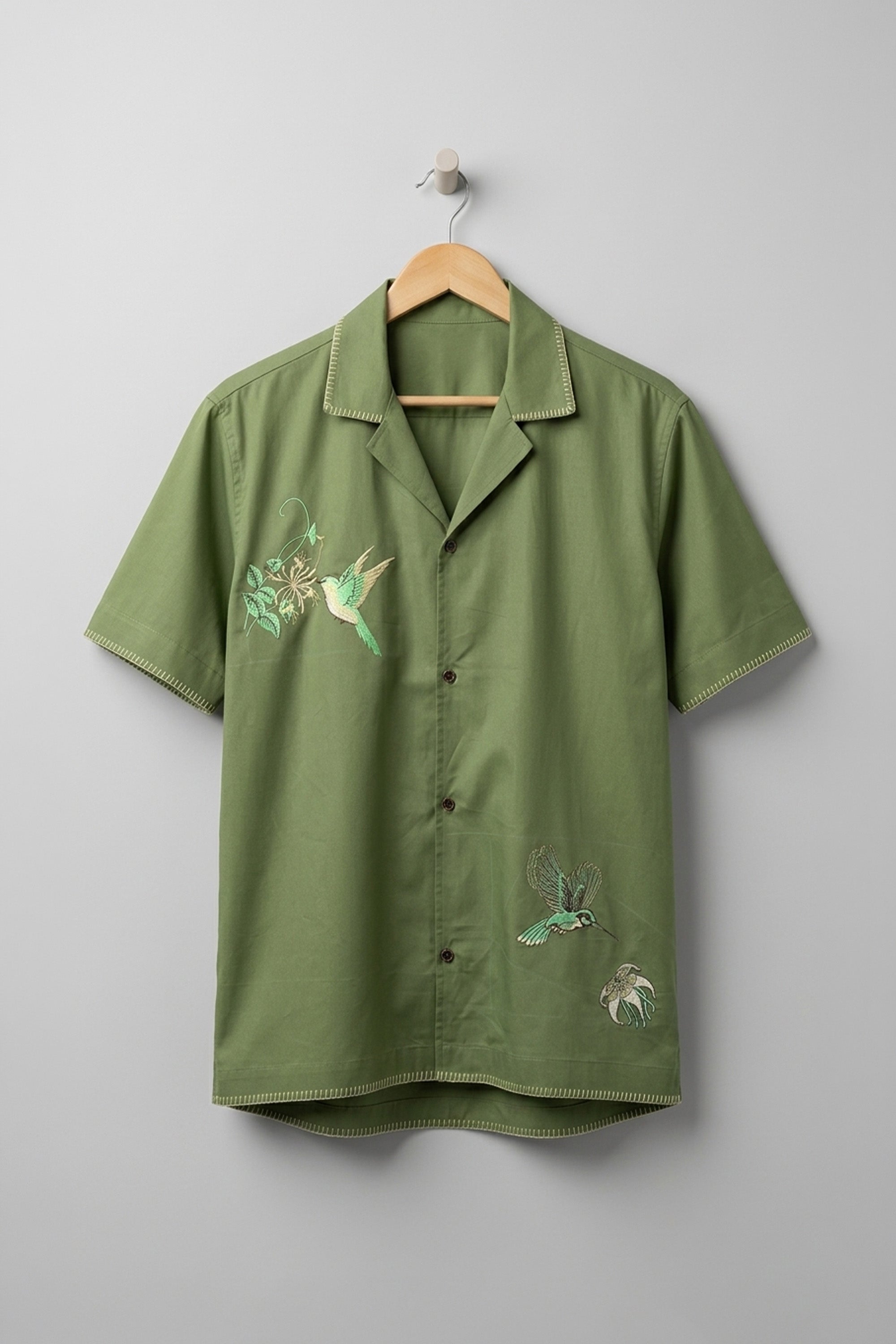 The Hummingbird Embroidery Shirt